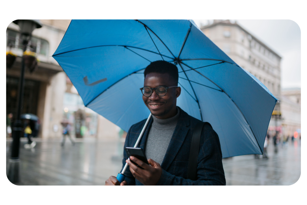 Man looking at phone