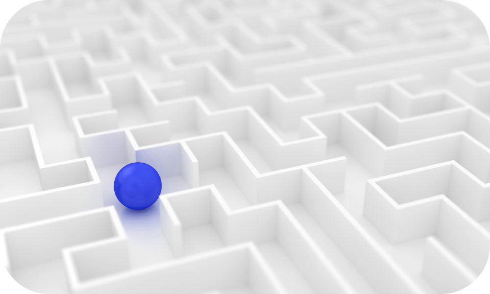 blue ball in maze