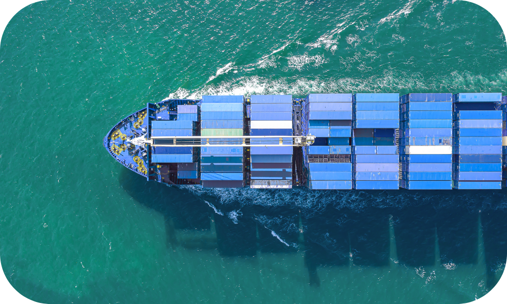 boat with crates